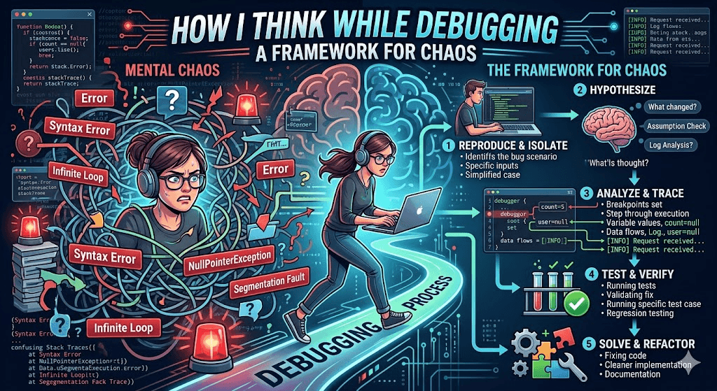 How I Think While Debugging: A Framework for Chaos